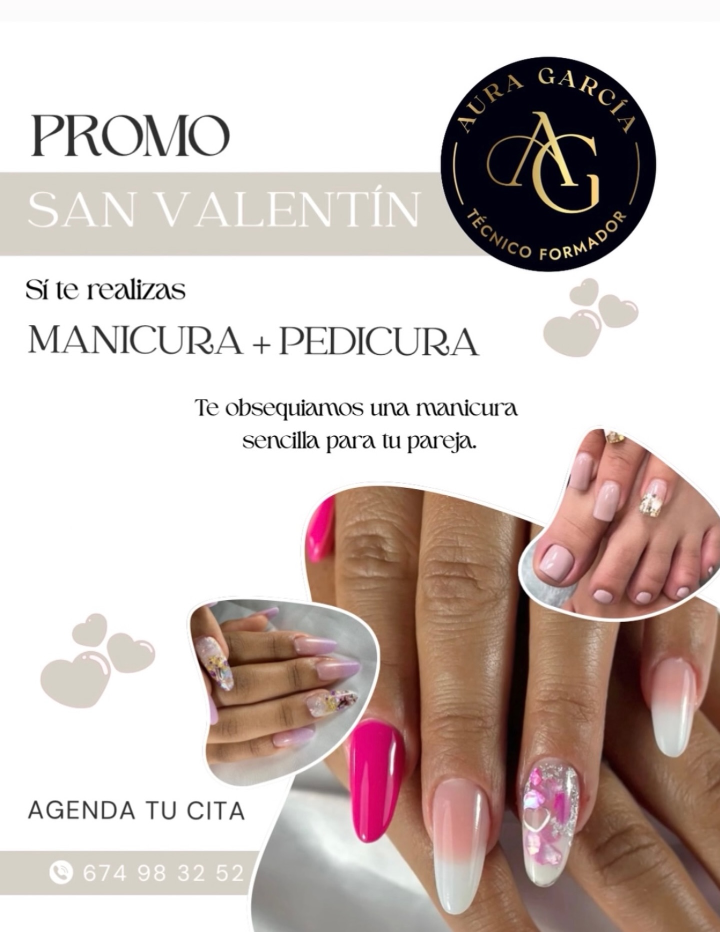Promocion manicura y pedicura Aura Garcia